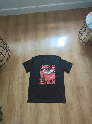 Camiseta Lightning McQueen Cars Negra