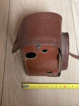 Funda de cuero para cámara vintage