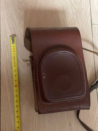Funda de cuero para cámara vintage