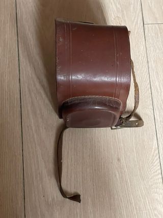 Funda de cuero para cámara vintage