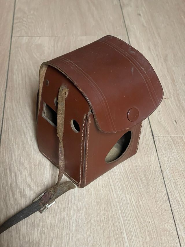 Funda de cuero para cámara vintage