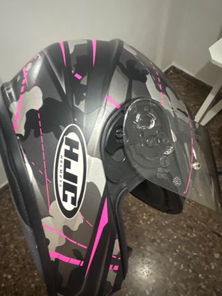 Casco Moto HJC Camuflaje Rosa
