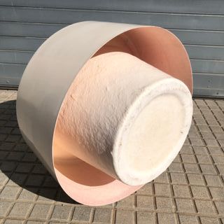 Macetero Vintage fibra de vidrio 1970s