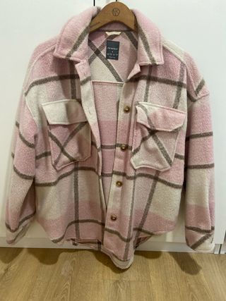 Chaqueta cuadros rosa y beige Primark 