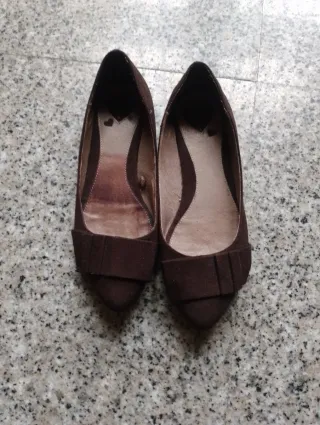 Bailarinas marrones con lazo