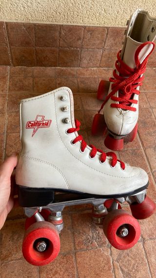 Patines California Vintage Blancos y Rojos