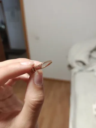 Anillo Pandora Corazón Brillante Rosa 14k