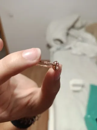 Anillo Pandora Corazón Brillante Rosa 14k