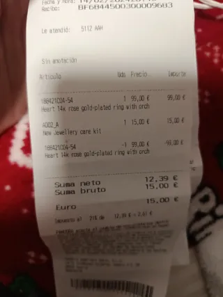 Anillo Pandora Corazón Brillante Rosa 14k