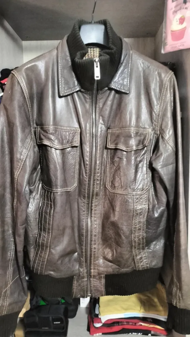 Chaqueta de cuero Xdye Talla M