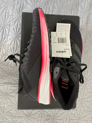 Zapatillas Adidas Negras y Rosas Talla 38