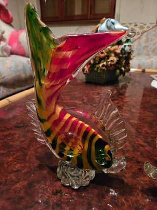 Coppia Pesci Vetro Murano fatti a mano