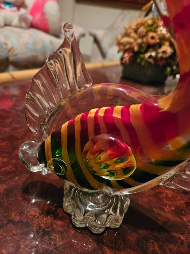 Coppia Pesci Vetro Murano fatti a mano