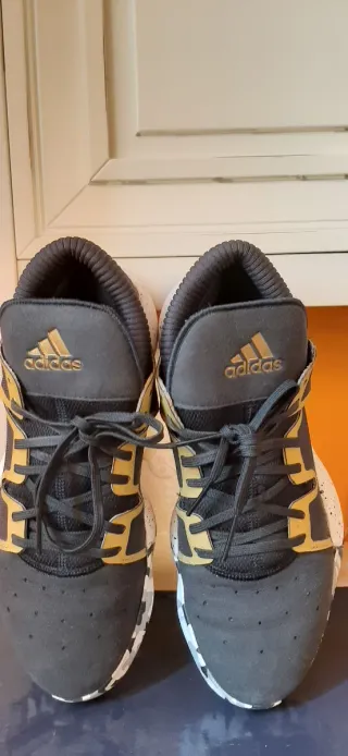 Scarpe Adidas Basket Tg 40 Nero Oro