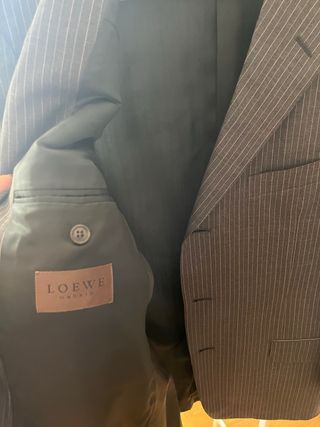 Traje de chaqueta pinstripe negro