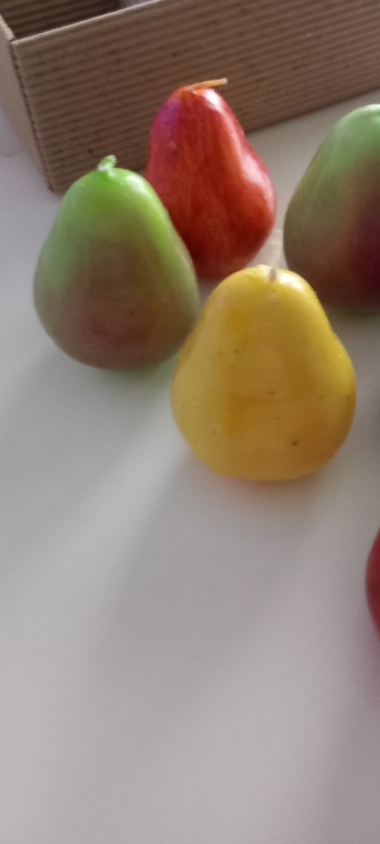 Set 8 Candele Frutta Altezza cm 6