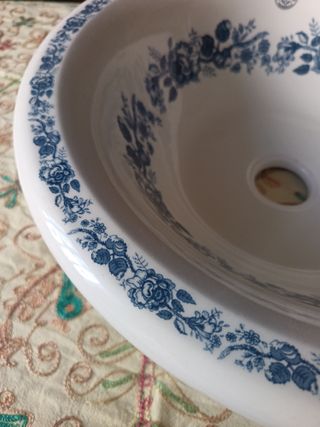 Lavabo La Cartuja de Sevilla Azul y Blanco