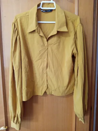 Camisa Zara Amarilla Talla l