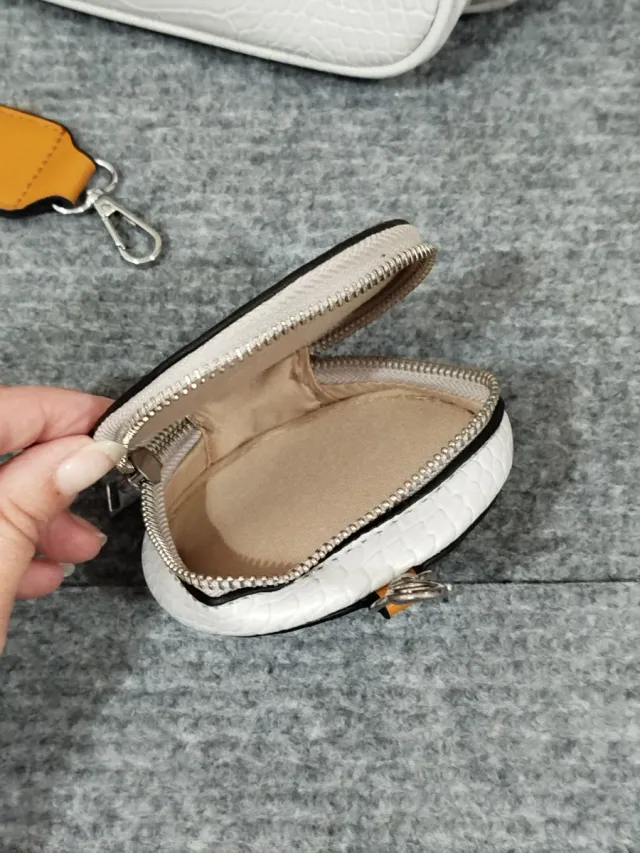 Bolso bandolera triple gris