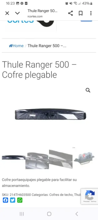 Cofre portaequipajes Thule Ranger 500