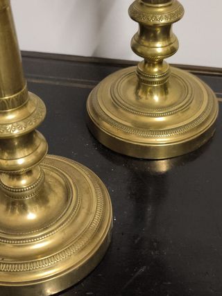 Candelabros Franceses Bronce Dorado