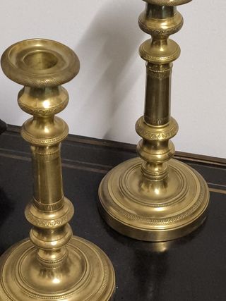 Candelabros Franceses Bronce Dorado