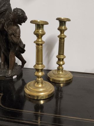 Candelabros Franceses Bronce Dorado