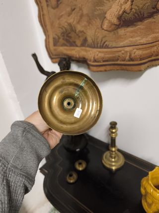 Candelabros Franceses Bronce Dorado