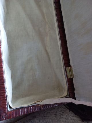 Baúl de mimbre y madera vitange