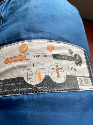 Saco de dormir azul talla L