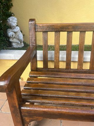 Banco de jardín de Roble