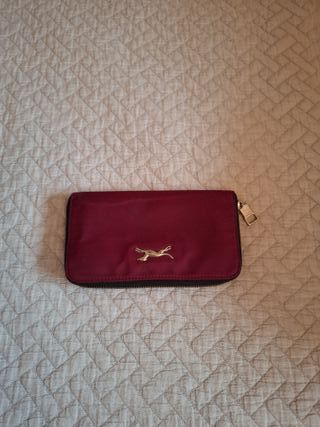 Monedero Bimba y Lola granate con logo plateado