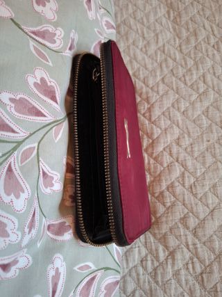Monedero Bimba y Lola granate con logo plateado