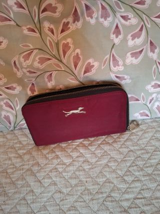 Monedero Bimba y Lola granate con logo plateado
