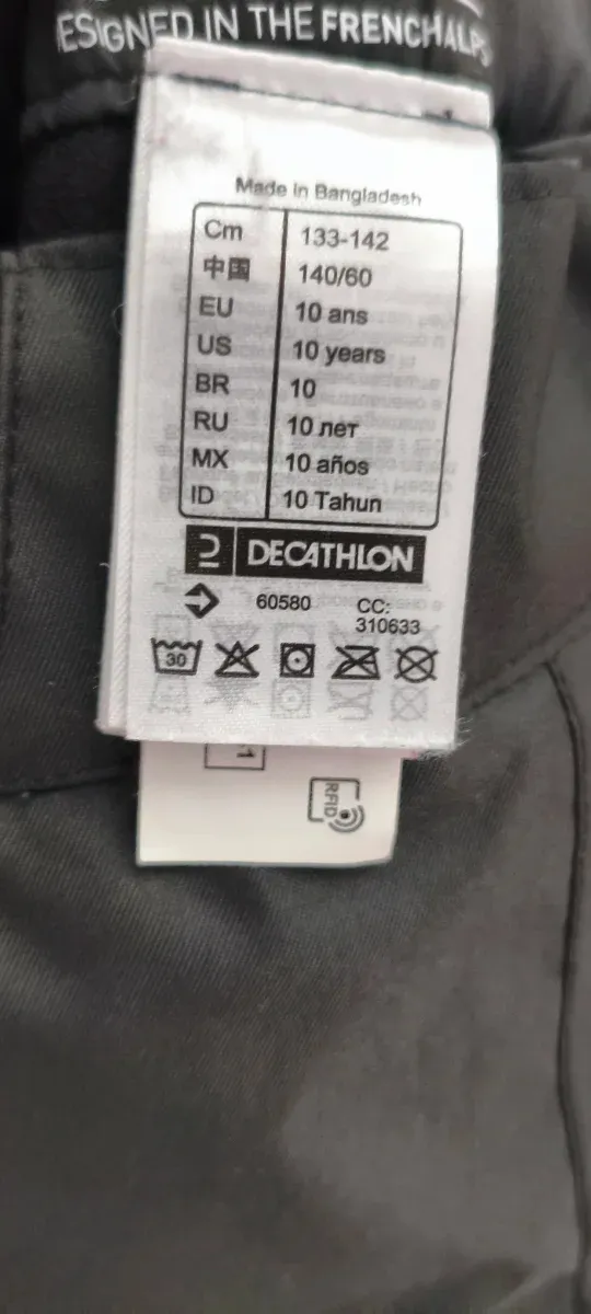 Pantalón de esquí para niñotalla 10 años