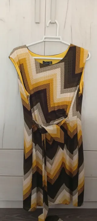 Vestido estampado zig-zag