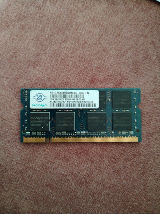 Memoria RAM portátil 1GB (Hynix, Kingston, Nanya)