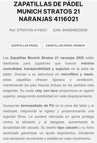Zapatillas Padel Munich Stratos21