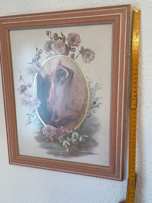 Pareja Cuadros Románticos Vintage 30x40cm