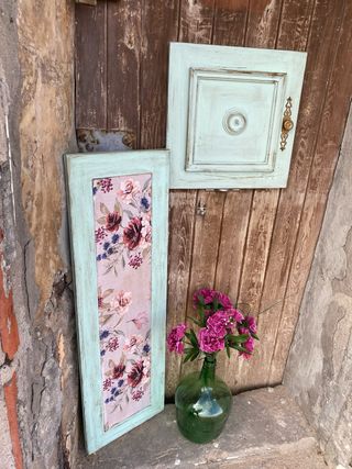 Lote puertas decorativas vintage en color verde