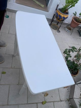 Mesa plegable madera blanca 