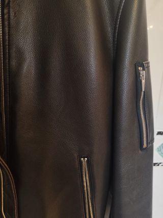 Chaqueta Zara Hombre Marrón Polipiel