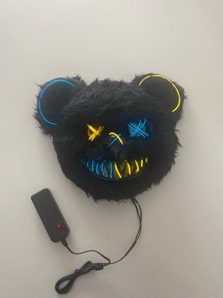 Mascara Halloween Oso Negro LED