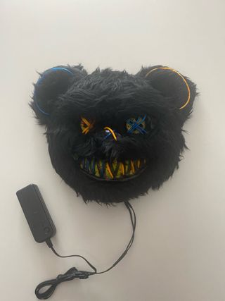 Mascara Halloween Oso Negro LED