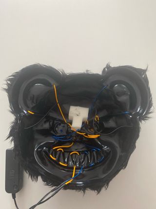 Mascara Halloween Oso Negro LED