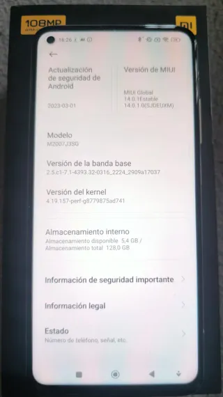 Xiaomi 10TPro 128GB Buen Estado,color Lunar silver