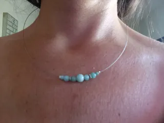 Collar Plata y Piedras Naturales Turquesa