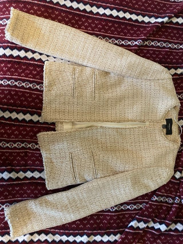 Chaqueta Mango Beige Talla XS en perfecto estado