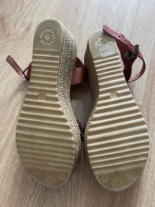 Sandalias cuña tiras talla 37