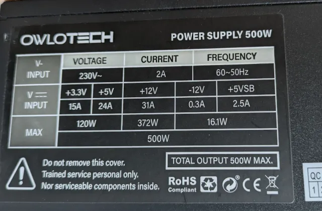 Fuente Alimentación Owlotech 500W